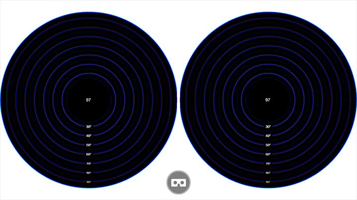 Sites in VR app's field-of-view calibration screen.