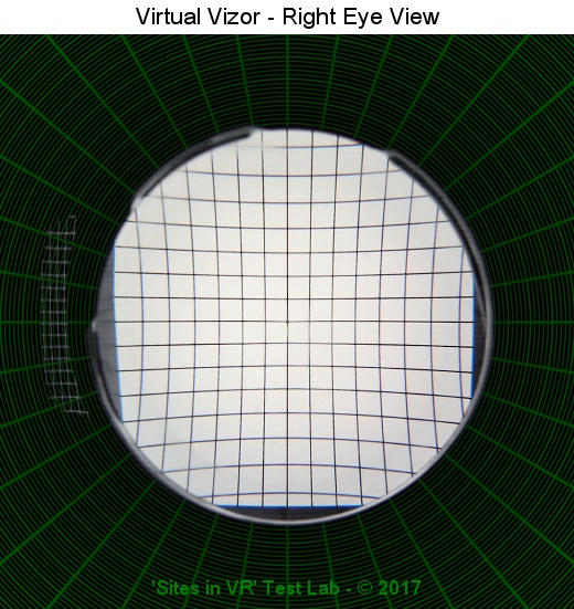 View from the right lens of the Virtual Vizor viewer.